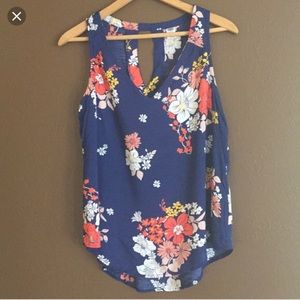 Floral sleeveless blouse